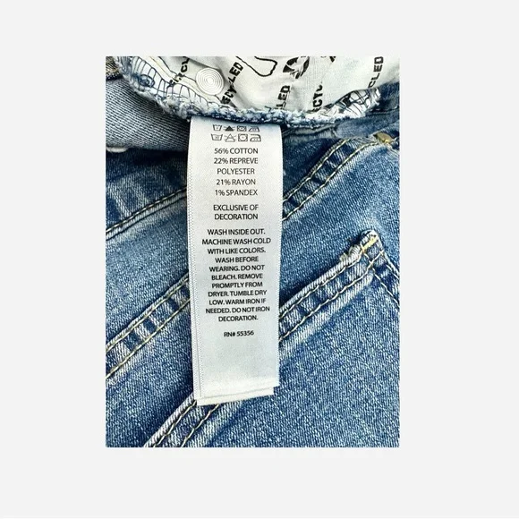 Camila Coelho Women’s Blue Embroidered Straight Ankle Jeans Sz 8 - Picture 13 of 14